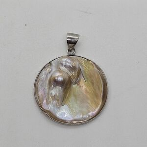 reversible mother of pearl pendant